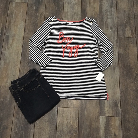 ⬇️ Charter Club Spring Sweater Navy and White PS - Picture 2 of 7